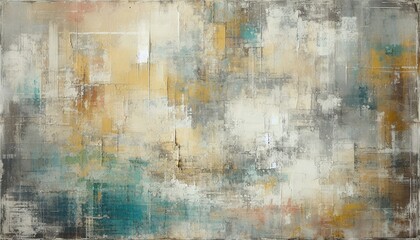 Obraz premium Abstract Impasto Painting with Textured Geometric Blocks