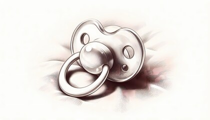 pacifier on a black background