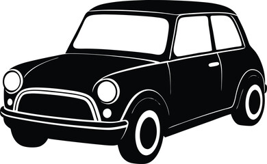 Legendary small coupe vector - Timeless European automotive icon, EPS JPEG PNG