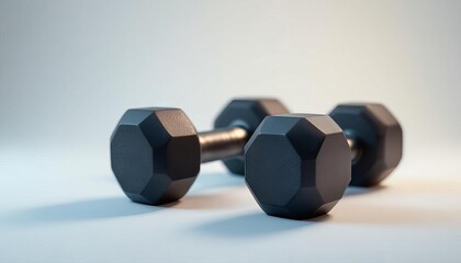 Stylish Black Dumbbells for Fitness Enthusiasts