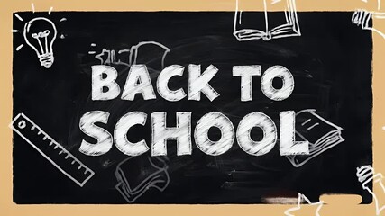 Back to school chalkboard graphic - Powered by Adobe