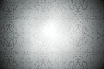 Elegant patterned wallpaper in grey tones