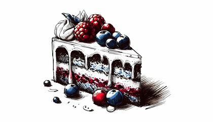 chocolate cake with cherries