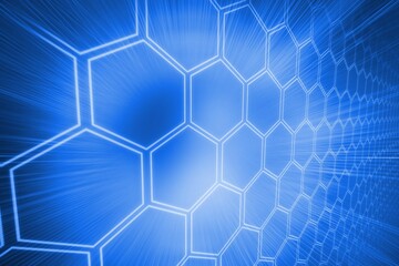 Background with shiny hexagons