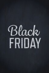 Obraz premium Black Friday text is appearing in flat design poster, with worn chalk-like texture backdrop
