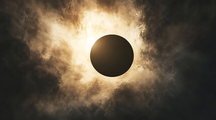 Obraz premium Dramatic solar eclipse view
