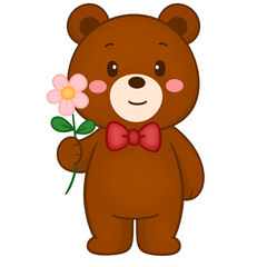 Bear with Flower