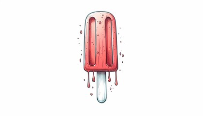 melted strawberry popsicle