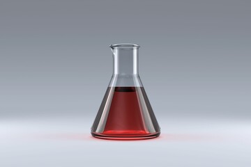 Conical flask with solution