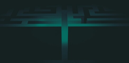 Digital of green maze, Close-up