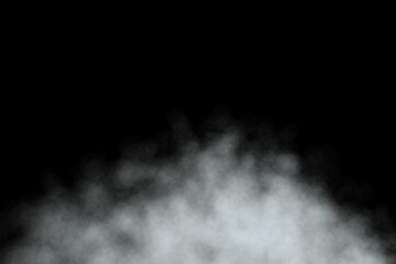 Image of white fog on black background