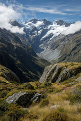 Fototapeta premium explore breathtaking landscapes of top mountains around world showcasing their unique geological features