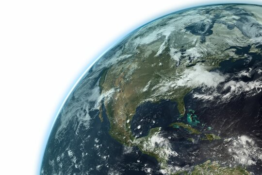 Fototapeta Planet Earth against white background