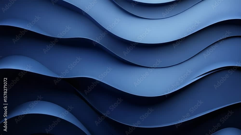 Poster abstract blue wavy background creating a sense of depth and movement