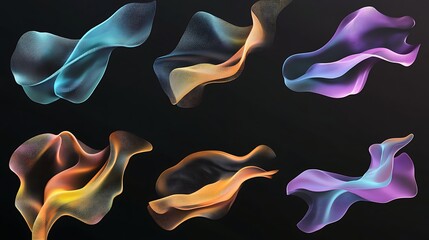 Abstract fluid shapes design elements