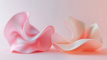 Abstract forms in pastel tones