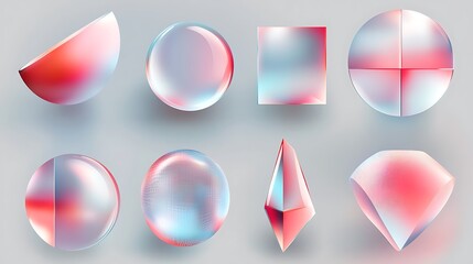 Abstract geometric shapes set