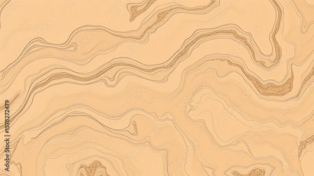 Poster earthy toned artistic swirls with flowing lines creating a natural and elegant texture