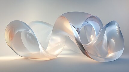 Abstract glass sculpture
