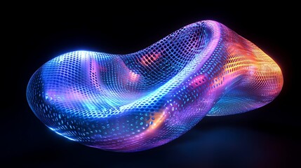 Abstract glowing digital form