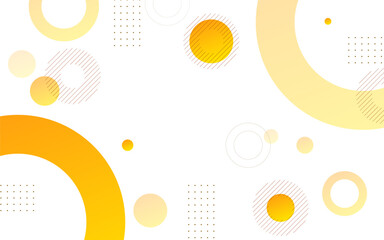 Obraz premium modern abstract background orange and yellow gradations memphis background.with circle shape.simple design. vector eps 10