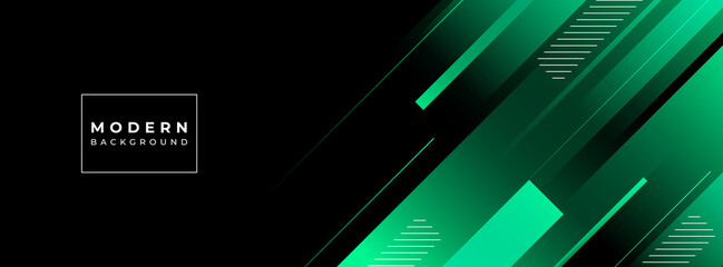 Fototapeta premium banner background green and blac gradient .slash shape.modern background.vector eps 10