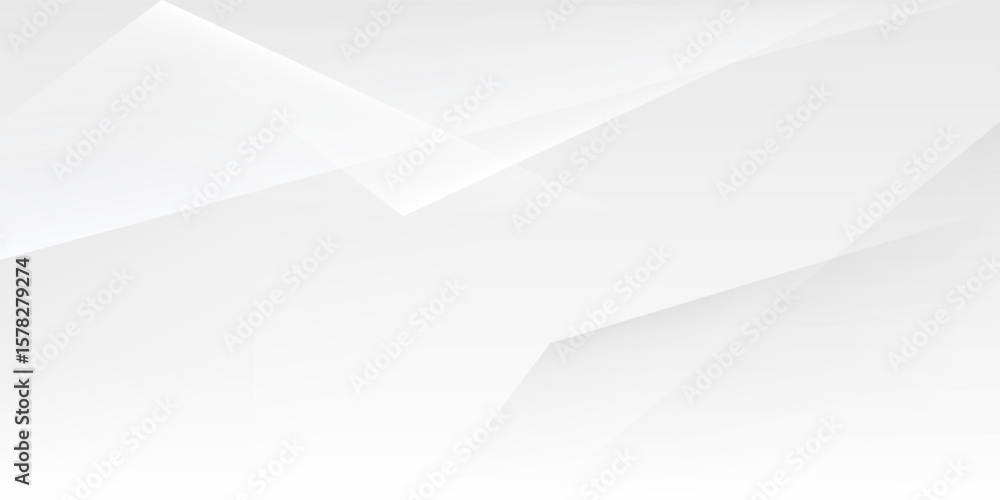 Wall mural abstract white background with polygon pattern and artistic dynamic line decoration