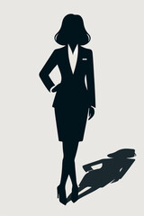business woman silhouette