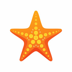 Vibrant Orange Starfish with Detailed Yellow and Light-Colored Spotting