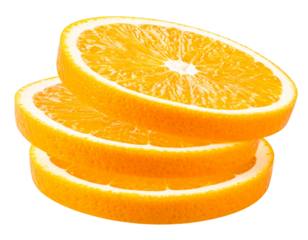 Angled Orange Wedge Slice with Visible Pulp and Soft Shadow, PNG
