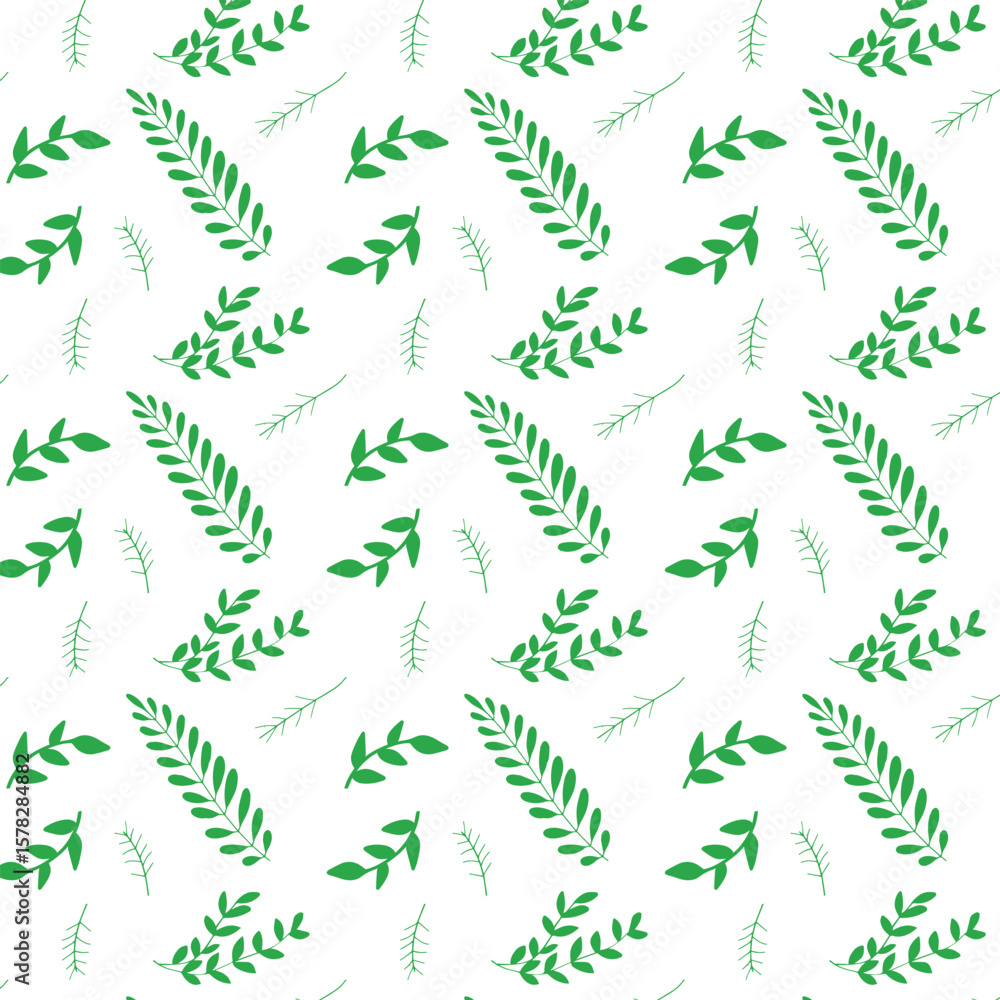 Poster minimalist scatter pattern of leaf on a transparent background. floral seamless pattern for wrapping