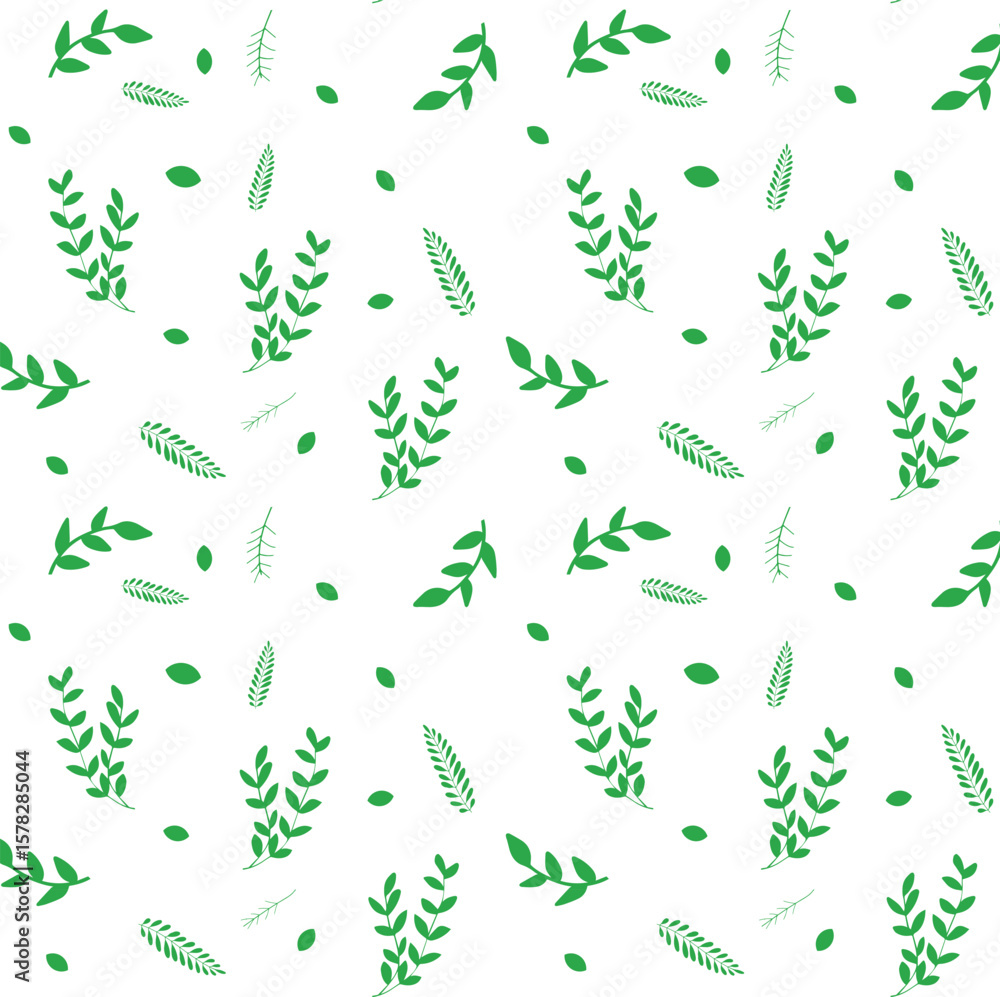 Aufkleber minimalist scatter pattern of leaf on a transparent background. floral seamless pattern for wrapping