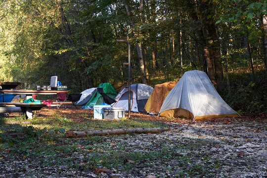camping in the mountains