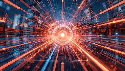 "Augmented reality (AR) interface button with virtual depth, gesture response, and energy lines"
