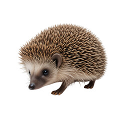 Fototapeta premium Adorable European Hedgehog Portrait Close up of a Tiny Spiny Mammal
