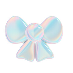 3d holographic cute bow 
