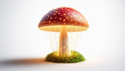 Glowing Mushroom Isolated