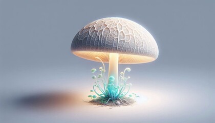 Glowing Mushroom Isolated