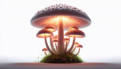 Glowing Mushroom Isolated