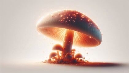 Glowing Mushroom Isolated