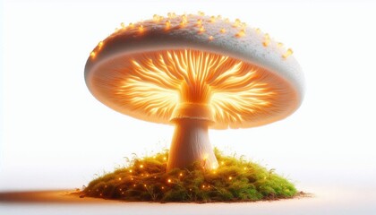 Glowing Mushroom Isolated