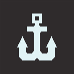this is anchor icon in pixel art with white color and this item good for presentations,stickers, icons, t shirt design,game asset,logo and your project.