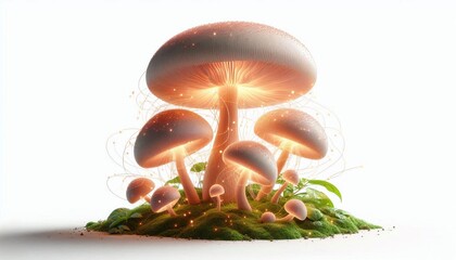 Glowing Mushroom Isolated