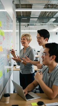 Diverse team collaborating