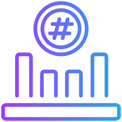 Hash rate icon for weather, website, application, printing, document, poster design, etc