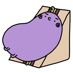 cartoon illustration of a sandwich