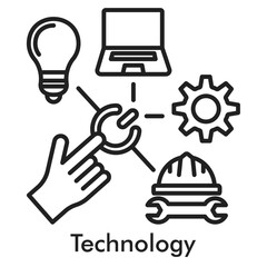 Technology Icon - Line Style