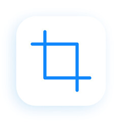 Fototapeta premium Crop Tool Symbol for Image Resize or Cut