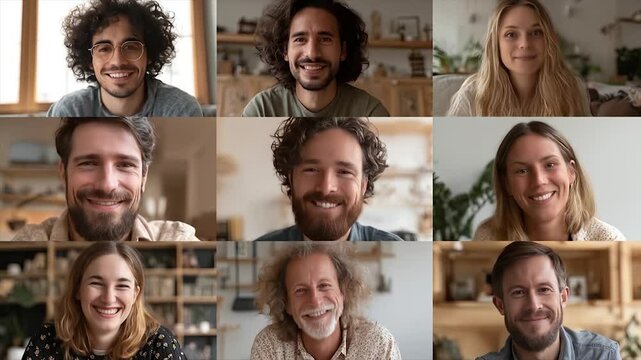 Diverse Team Video Conference Call.