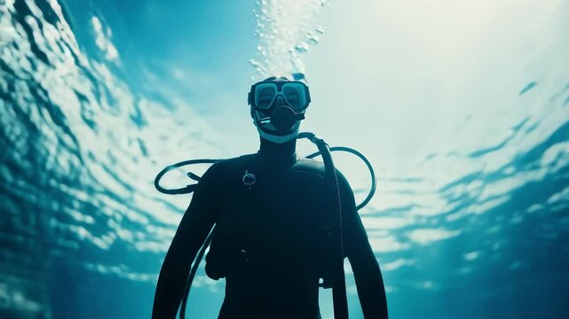 Underwater Explorer Gives Thumbs Up